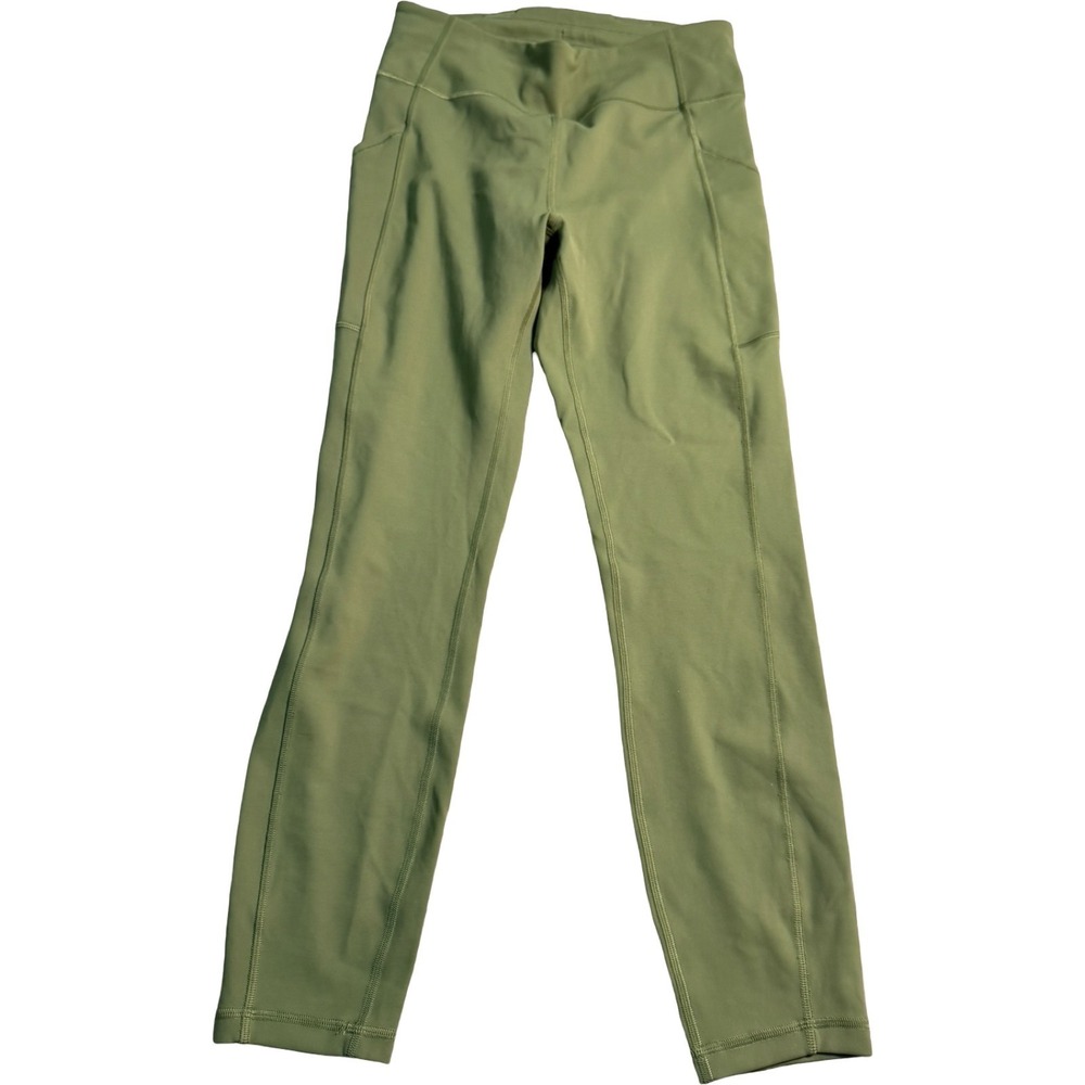 Lululemon Invigorate 25" High Rise Leggings Moss Olive Green Size 8 W5CQMS